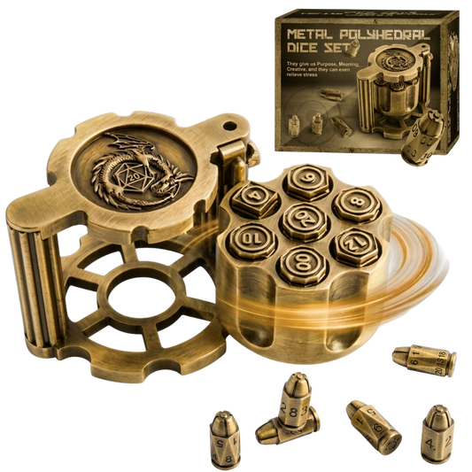 Metal Bullet Dice Set