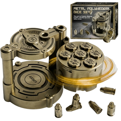 Metal Bullet Dice Set
